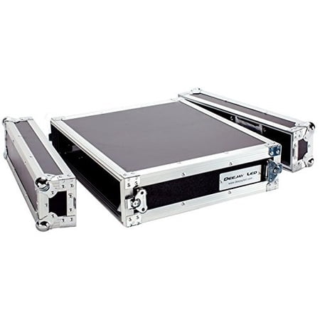 DeeJay LED 2U Amplifier Deluxe Case TBH2UAD with Laptop Shelf and Wheels