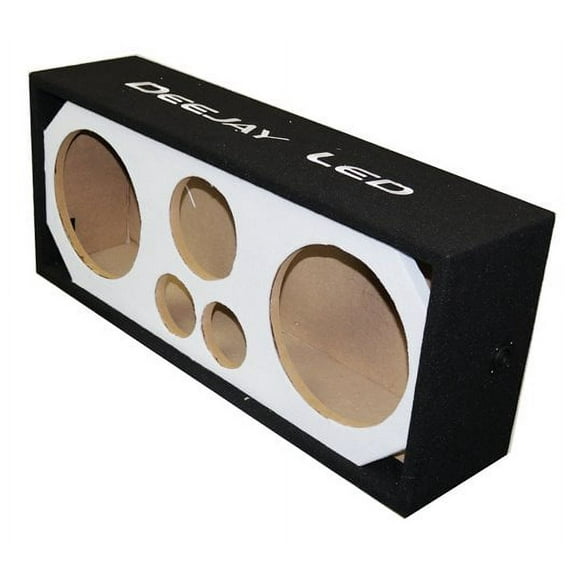 Deejay Led D10T2H1BRAZIL Two 10-in Woofers Plus And One Horn Two Tweeters Empty Chuchera Speaker Enclosure