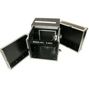 DeeJay LED TBHM8ULT Fly Drive Rack Case 8U-Space Ideal for DJ Amplifiers with Laptop Shelf