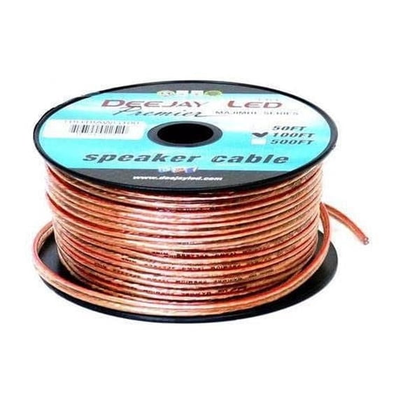 Deejay LED 100' 2-Conductor 18 Gauge Stranded Speaker Hookup Cable