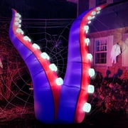 DeeKom Halloween Inflatable Decorations Outdoor 6' Octopus Tentacles Blow up Decor with 36 LED Lights Lawn Yard Garden for Party Celebration Festival