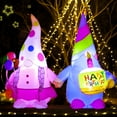 thumbnail image 1 of DeeKom [New] 5FT Inflatables Birthday Gnomes Cake Outdoor Decorations,Build-in LED Lights, for Happy Birthday Party Outdoor,Indoor,Garden Yard Lawn Decor, 1 of 8