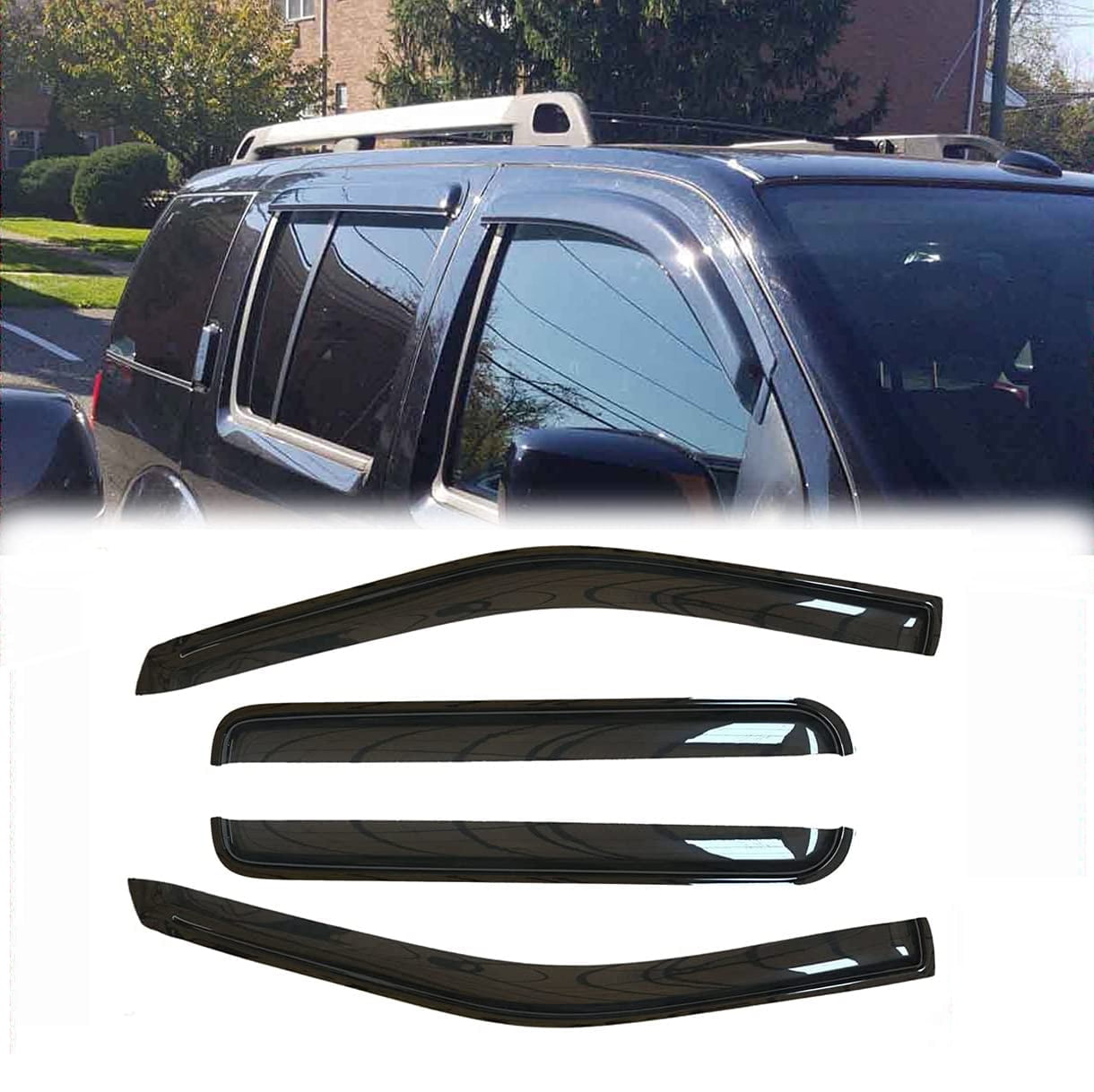 Gevog 4-Piece Side Window Deflector Original Window Visors for 2007-2014 Chevy Tahoe