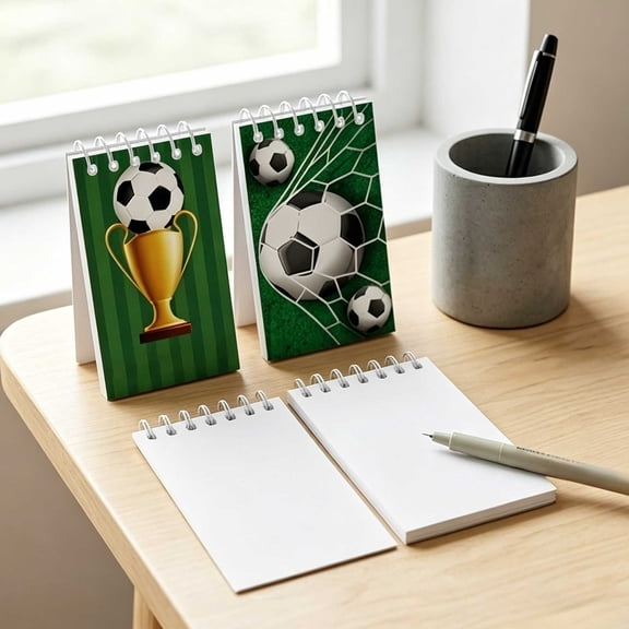 Deeceymbur 10 Pack Soccer Themed Mini Notebook Pocket Notepad Sports Party Favor School Reward Score Tracker Journal Writing Pad