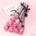 thumbnail image 1 of Deeceymbur 10PCS Valentines Day Single Cane Rose Bouquet Artificial Fake Flowers for Home Decoration, 1 of 6