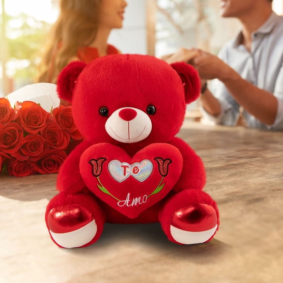 Deeceymbur 11.81in Heart Gift Bear Cute Plush Stuffed Animal Valentines Day Present