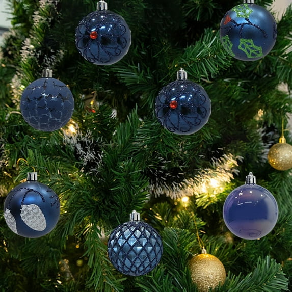 Deeceymbur 12 Pcs Colorful Shatterproof Christmas Balls Family Friendly Festive Tree Party Decor Set 2.36Inch