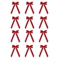 thumbnail image 1 of Deeceymbur 12Pcs Velvet Christmas Bows for Tree Wreath Gift Wrap Crafts Wedding Party Home Decoration Mini Bows for Snack Bags Candy Bags Holiday Decor, 1 of 8
