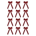 thumbnail image 1 of Deeceymbur 12Pcs Velvet Christmas Bows for Tree Wreath Gift Wrap Crafts Wedding Party Home Decoration Mini Bows for Snack Bags Candy Bags Holiday Decor, 1 of 8
