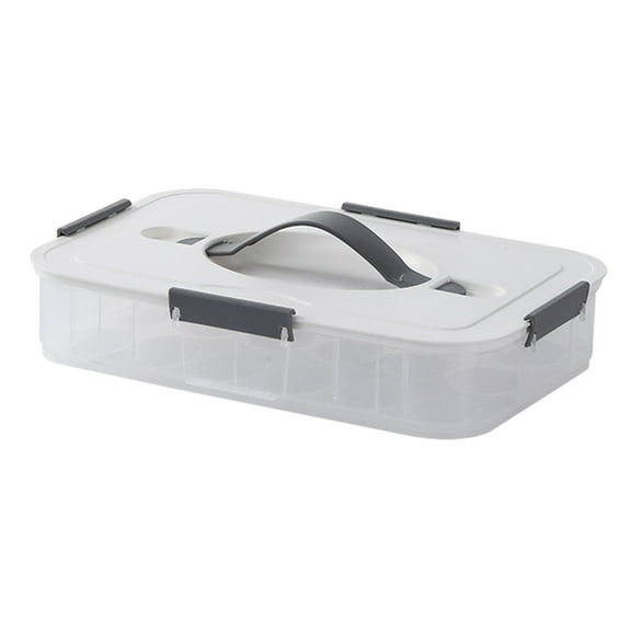 Deeceymbur 18-Eggss Reusable Storage Container With Lid for Refrigerator, Clear Plastic Organizer for Keeping Eggss Fresh, Ideal for Meal Prep and Food Storage Orange