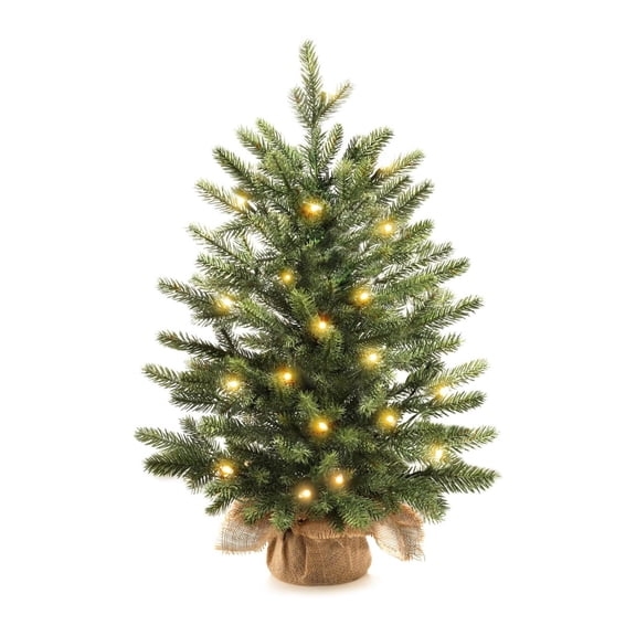 Deeceymbur 19 Inch Flame Retardant Artificial Christmas Tree Dense Branches for Home Holiday Office Decor Sustainable Gift