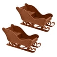 thumbnail image 1 of Deeceymbur 2-Pack Mini Santa Sled Decor Plastic Reindeer Sled Cart Tabletop Christmas Tree Ornaments Display Holidays Home Decor, 1 of 6