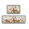 thumbnail image 1 of Deeceymbur 2 Pcs Kitchen Rug Set Pumpkin Carpet 16x24+16x48in Non-Slip Backing Decorative Floor Mat for Kitchen Floors Kitchen Decor, 1 of 6