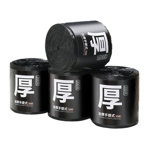 Deeceymbur 200 PCS 3 Gallon Black Trash Bags Bathroom Office Wastebasket Liners Garbage Bags for Restroom