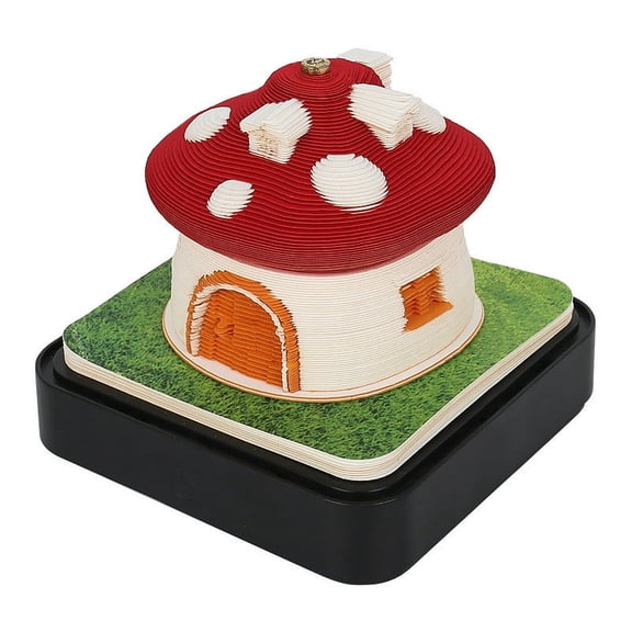 Deeceymbur 2025 Mushrooms Desk Calendar Model Desk Calendar for Thoughtful Gifts Red