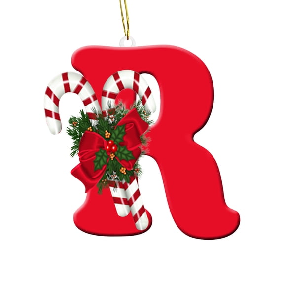 Deeceymbur 26 Letters Christmas Tree Ornament Personalized Decoration Hanging Pendant for Home Holiday Xmas Decor