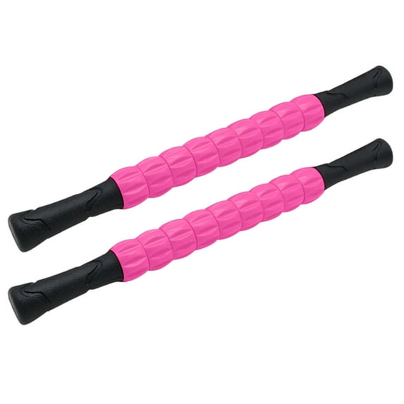 Deeceymbur 2PCS Muscle Massage Roller Stick, Gear-Driven Deep Tissue Massage Roller – Plastic Fitness/Yoga Muscle Relief Tool with Textured Surface