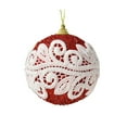 thumbnail image 1 of Deeceymbur 3.15 Inch Christmas Ball Ornaments Fabric Christmas Balls, Colorful Hanging Tree Pendants Decorations Christmas Tree Decoration Ornaments Balls Wedding Holiday Party Red, 1 of 2