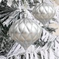 thumbnail image 1 of Deeceymbur 3 Pcs Onion Head Shatterproof Christmas Balls Easy Hang Festive Tree Event Decor Accents 3.15Inch, 1 of 6