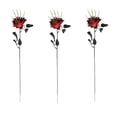 thumbnail image 1 of Deeceymbur 3 Pcs Skull Hand Artificial Roses Halloween Decorations Silk Flowers with Metal Wire Stems for Party Centerpieces 3.54x19.29in, 1 of 6