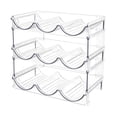 thumbnail image 1 of Deeceymbur 3 Tier Stackable Detachable Clear Plastic Wine Rack for Kitchen Pantry Bar Bottle Storage, 1 of 7