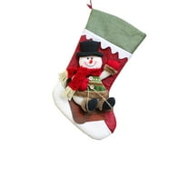 Deeceymbur 3D Christmas Character Decor Stocking Spacious Holiday Gift Bag Fireplace Christmas Tree Home Decor Sock