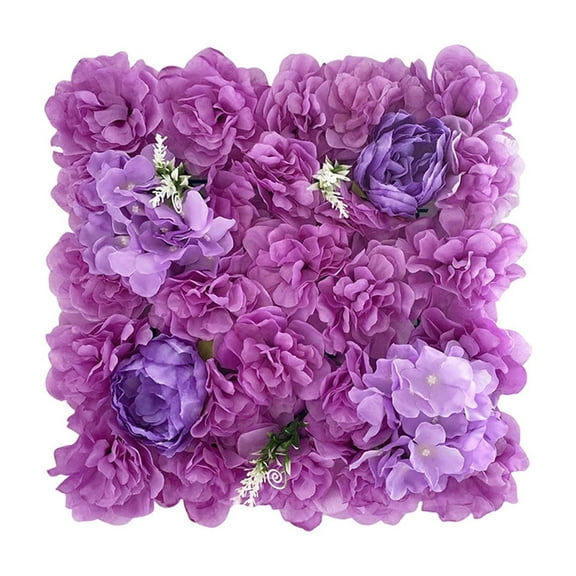 Deeceymbur 3D Flower Backdrop Panel Artificial Flower Wall Panels 13.7x13.7in Silk Rose Panels for Wedding Party Nail Photo Areas Stage Background