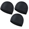 thumbnail image 1 of Deeceymbur 3PCS Swimming Cap for Women, Adult Unisex Waterproof PU-Coated Swim Cap – Hair & Ear Protection, Non-slip & Comfortable Fit for Swimming, 1 of 6