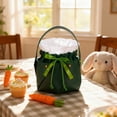 thumbnail image 1 of Deeceymbur 4 Inch Bunny Ear Leather Easter Gift Bag Hand Bucket Portable Party Decoration for Holiday Events Celebrations, 1 of 6