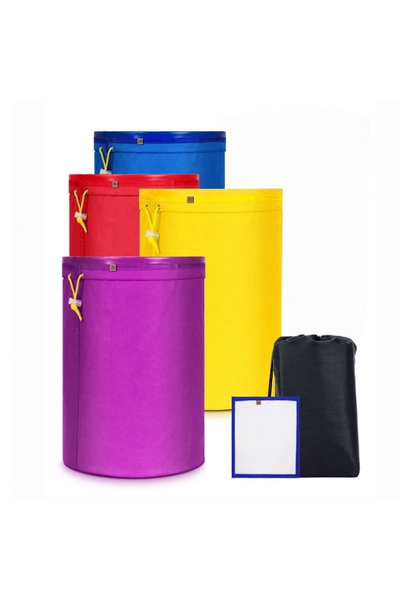 Deeceymbur 4 PCS All-Mesh Storage Bags 1 Gallon Reusable Portable Filter Washable Bag with Filter Screen and Storage Pouch Microns Straining Bags with Adjustable Drawstring for Home Kitchen Garden