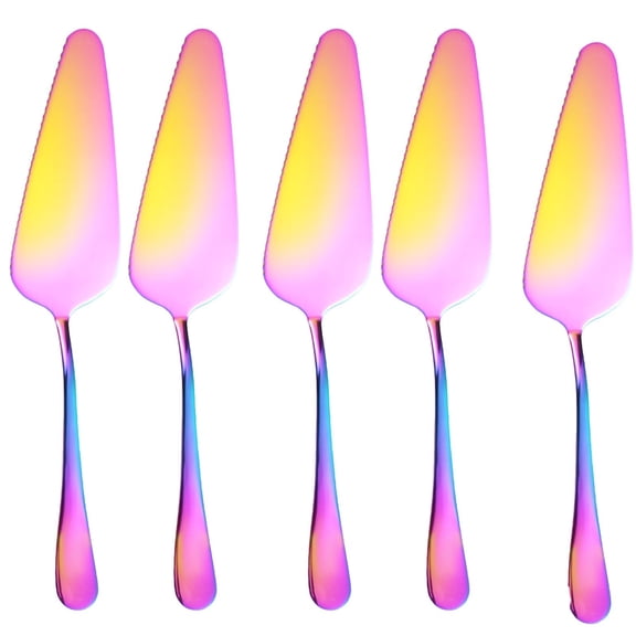Deeceymbur 5 PCS Pie Server, Stainless Steel Pie Server Cake Server Pie Server Utensil Cake Server and Knife Set Pie and Cake Server Pie Spatula Server Cake Knife