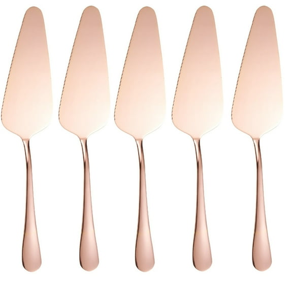 Deeceymbur 5 PCS Pie Server, Stainless Steel Pie Server Cake Server Pie Server Utensil Cake Server and Knife Set Pie and Cake Server Pie Spatula Server Cake Knife
