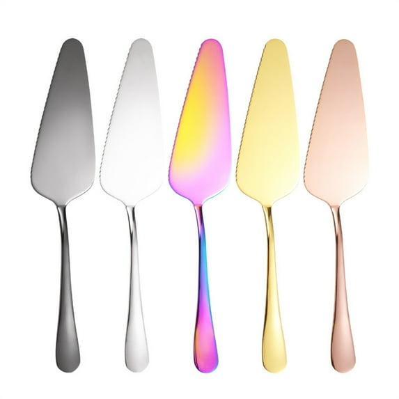 Deeceymbur 5 PCS Pie Server, Stainless Steel Pie Server Cake Server Pie Server Utensil Cake Server and Knife Set Pie and Cake Server Pie Spatula Server Cake Knife