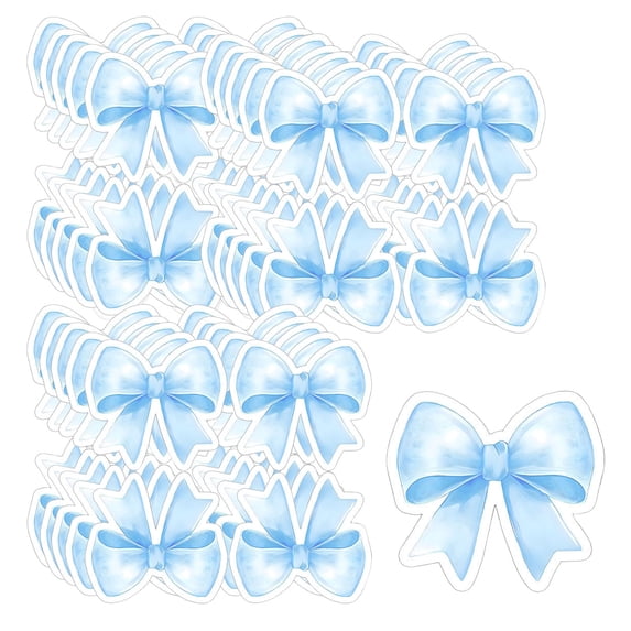 Deeceymbur 50 Pack Bow Tie Napkins Disposable Party Napkins for Baby Shower Bridal Shower Birthday Decorations Paper Tablesware Festive Supplies