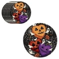 thumbnail image 1 of Deeceymbur 6Pcs Halloween Round Placemats Pumpkin Ghost Print Reusable Fabric Mats Non-Slip Dinner Table Party Tabletop Home Decor, 1 of 6