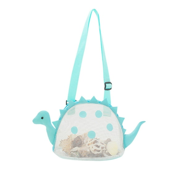 Deeceymbur 7.87x9.84 Inch Beach Mesh Bag Storage Bag with Adjustable Shoulder Strap for Collecting Shell Foldable Large Childrens Toy Beach Backpack for Storage of Toys Clothes and Towels