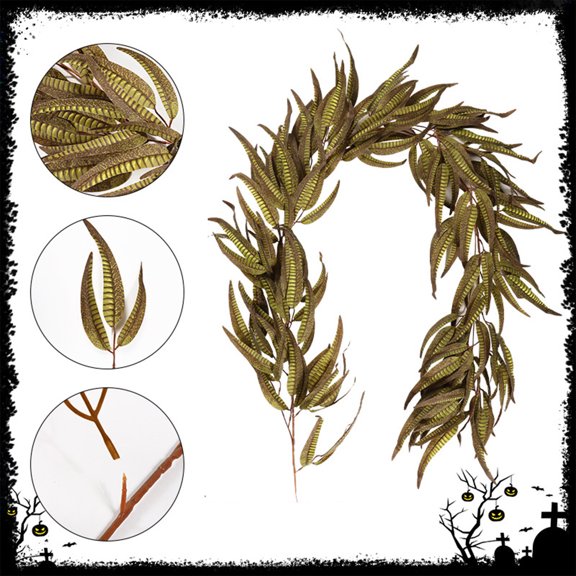 Deeceymbur 70.8in Multi Color Halloween Simulated Vines Realistic Texture Flexible Decor for Thanksgiving Party