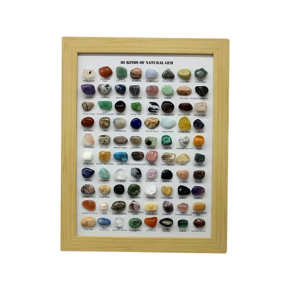 Deeceymbur 80 Kinds Of Natural Crystal Agate Ores Specimens Raws Stone Collection Ornamental Gifts