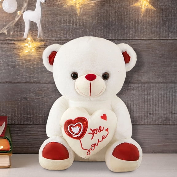 Deeceymbur 9.84in Cartoon Heart Bear Plush Adorable Design Soft Stuffed Animal Gift