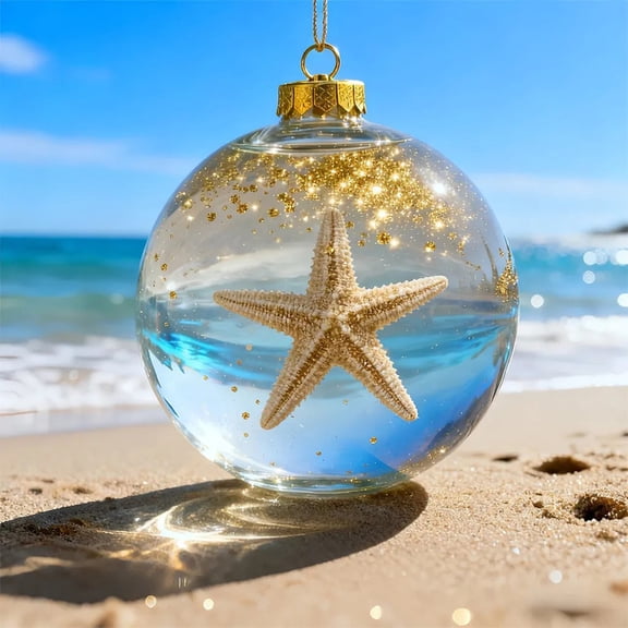 Deeceymbur Acrylic Decorations 2D Flat Hanging Ornaments Jellyfish Starfish Sea Life Pendant for Car Mirror Home Window Wall Decor Colorful Gift Set