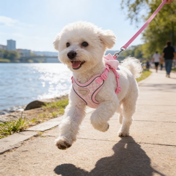 Deeceymbur Adjustable Chest Ties Vests Style Dog Cats Leash Suitable For Small To Medium Sized Dogs And Cats For Walks And Travel