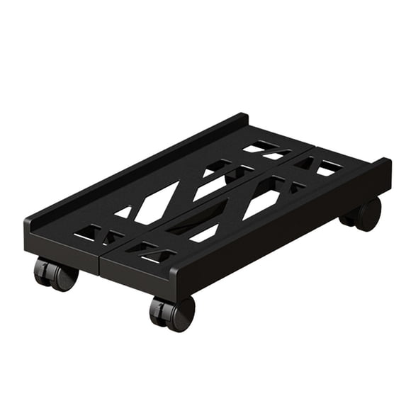 Deeceymbur Adjustable Computer Tower Stand Locking Casters Mobile Ventilated Rack for PC Host Desktop Office Use