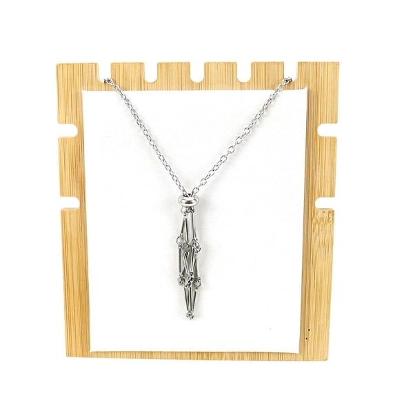 Deeceymbur Adjustable Crystal Necklace Cage Pendant Empty Stone Holder Quartz Wire Mesh Pocket Replacement Chain for Jewelry Making Craft