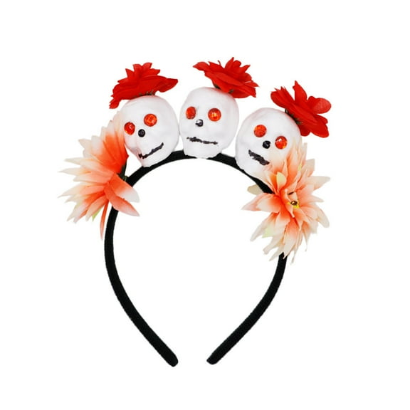 Deeceymbur Adjustable Pumpkin Headband Spooky Season Hair Decor Multifunctional Stretchable Headwear 5.9x7.5in