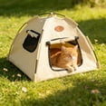 thumbnail image 1 of Deeceymbur All Season Pet Tent Cat Dog Bed Semi Enclosed Washable Camping Style Shelter For Indoor Use And Travel For Small Medium Pets, 1 of 1