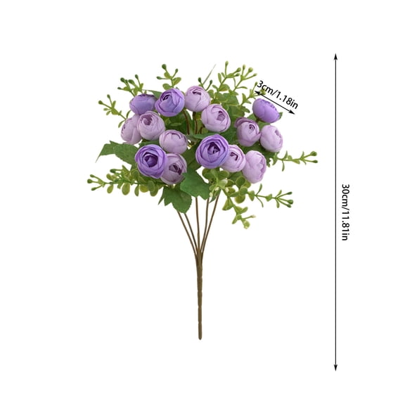 Deeceymbur Artificial Flowers Simulated Wedding Flowers Lofty Consort's Tea Buds Silk Flower Decorations Home Wedding Ornaments