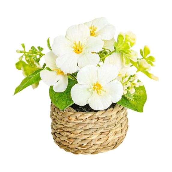Deeceymbur Artificial Plants Flower Pot for Home Desktop Decor Living Room Dining Table Spring Summer Centerpiece Festive Easter Theme