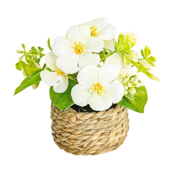 Deeceymbur Artificial Plants Flower Pot for Home Desktop Decor Living Room Dining Table Spring Summer Centerpiece Festive Easter Theme