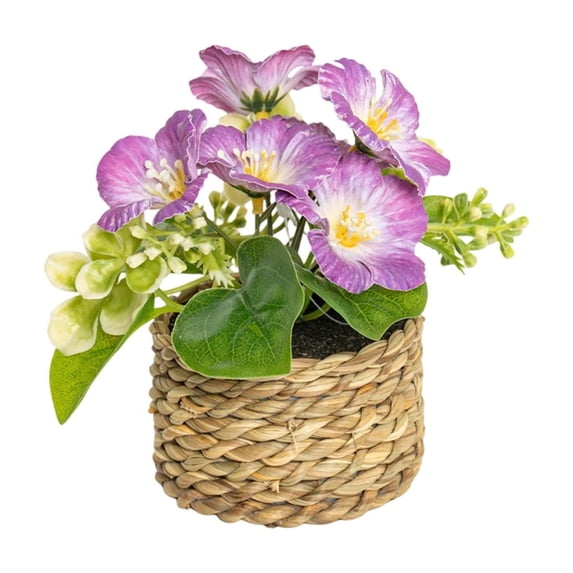 Deeceymbur Artificial Plants Flower Pot for Home Desktop Decor Living Room Dining Table Spring Summer Centerpiece Festive Easter Theme