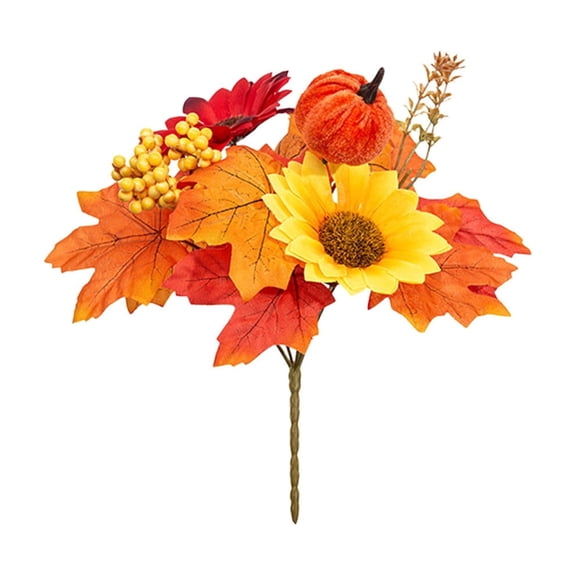 Deeceymbur Artificial Red Maple Leaves Faux Twigs Indoor Garden Landscape Arrangement Decor